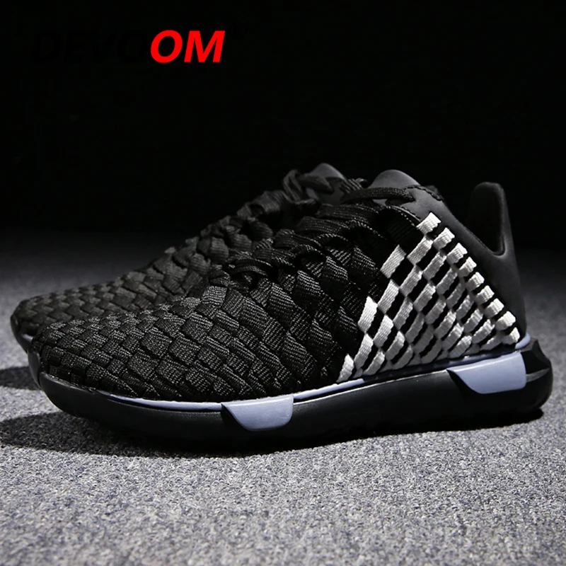 Мужские кроссовки новинка 2019 мужские белые черные тканые летняя дышащая мужская