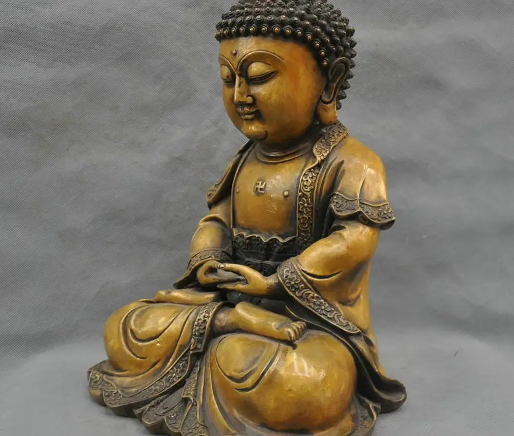 14 &quotКитай Бронза Шакьямуни Татхагата Статуя Будды | Дом и сад