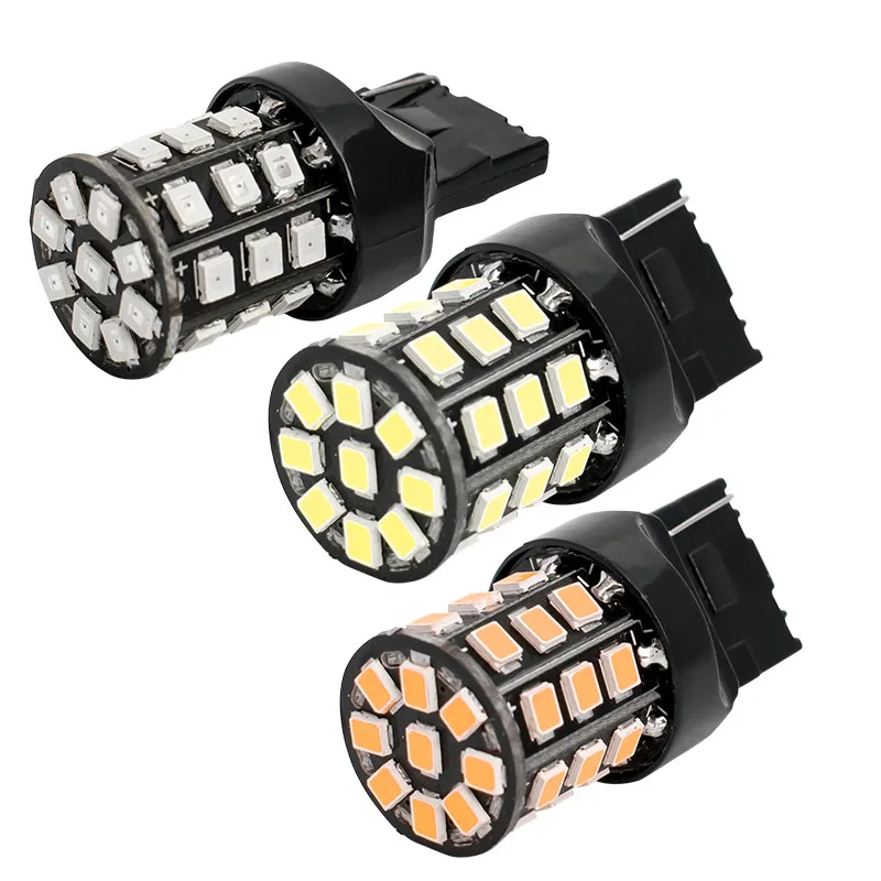 Автомобильные противотуманные фары T20 7440 W21W 33 SMD 2835 светодиодные красные желтые