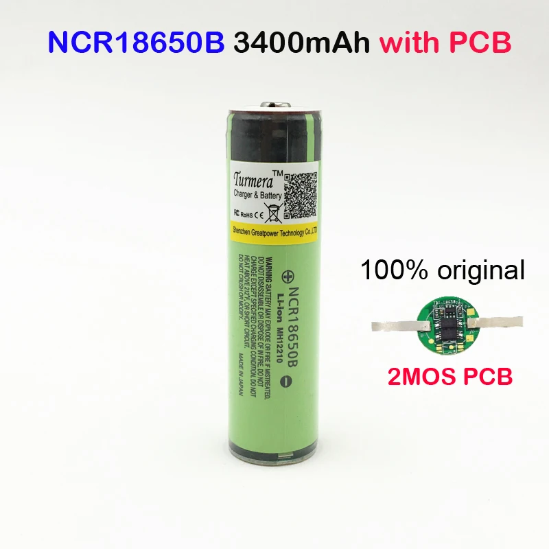 Ncr18650b 3400 мАч 3 7 в литий-ионная перезаряжаемая батарея PCB защитой 6 комплект наличии