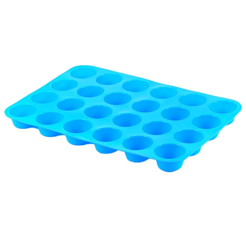 24 Cavity Mini Muffin Cup Cupcakes Mold FDA Silicone Soap Cookies Bakeware Pan Tray Mould Home DIY Cake Tools|cake tools|muffin cupsmini muffin |