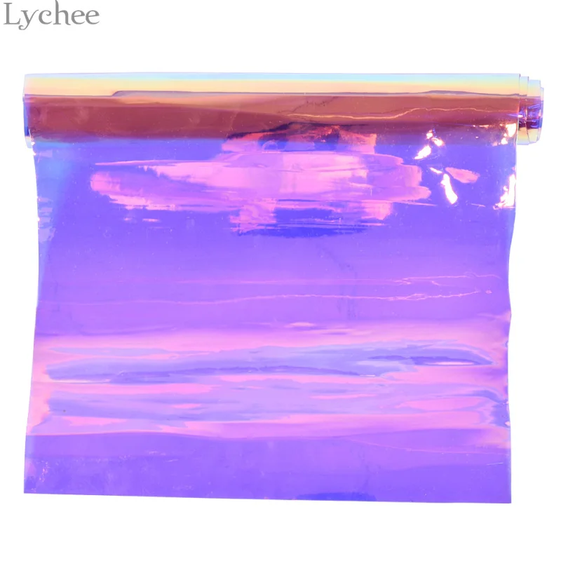 Lychee Life 30x95 см прозрачный ПВХ-Винил Голографическая кружевная ткань для