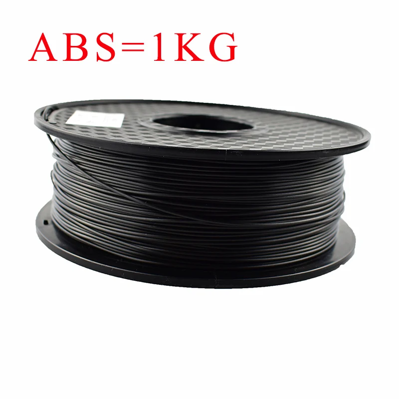 Weiyu,, 3D печатная нить PETG/ABS/PLA, 3D нить PETG, материал 1,75 мм, 1 кг, 3D нить PETG с высокой прочностью - Цвет: Black ABS