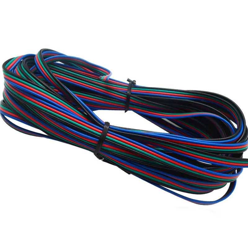 1 м 2 м 3 м 5 м 10 м 20 м 30 м 50 м 100 м 4 цвета RGB удлинитель для светодиодной ленты RGB 5050 3528 шнур 4pin