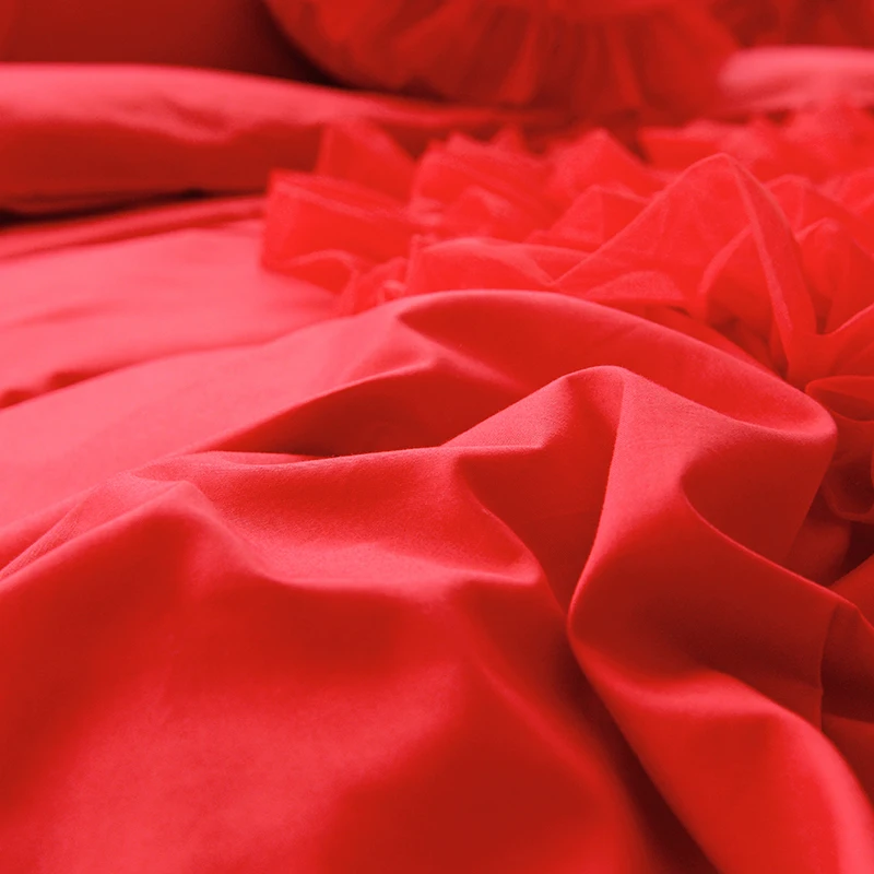 Роскошный свадебный комплект постельного белья из 100% хлопка ручного сложения