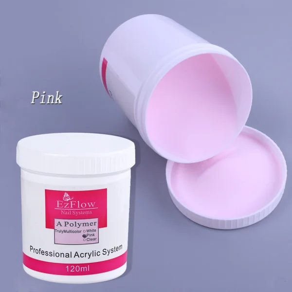 Pink 1 коробка Профессиональный акриловый порошковый гель для наращивания ногтей прозрачный розовый белый акриловый набор для ногтей полигель-лак для маникюра мономер LE789 - Цвет: Pink