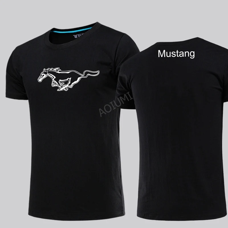 Футболка mustang для мужчин и женщин модная тенниска с коротким рукавом однотонные