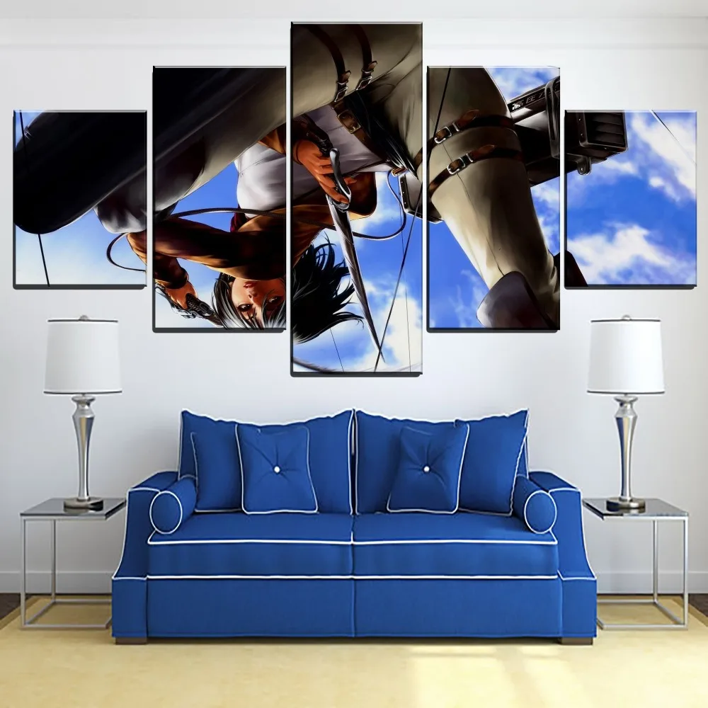 Рамки 4 шт. HD печати большой анимационная Живопись Холст Wall Art для косплея по аниме