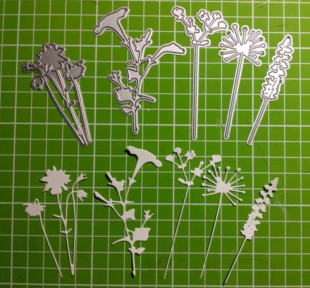 Цветочные искусственные металлические Вырубные штампы Рельефная Бумага для