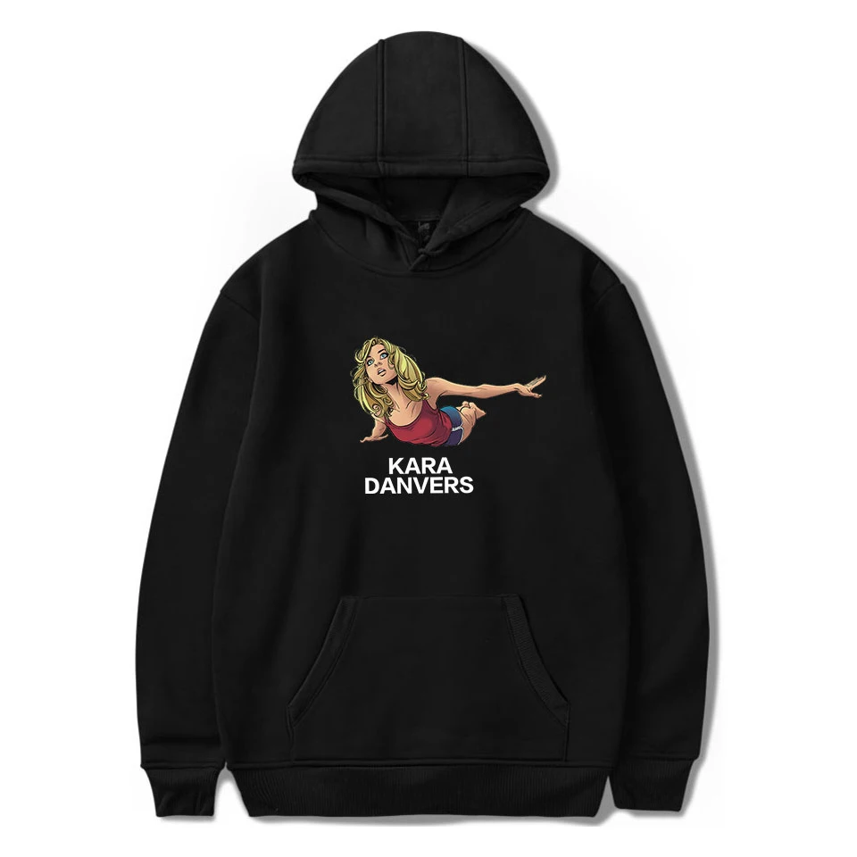 

Kara Danvers hoodies Winter Warm Super girl Print Men/Women Hoodies Black Sweatshirt Long Sleeve Streetwear Plus Size
