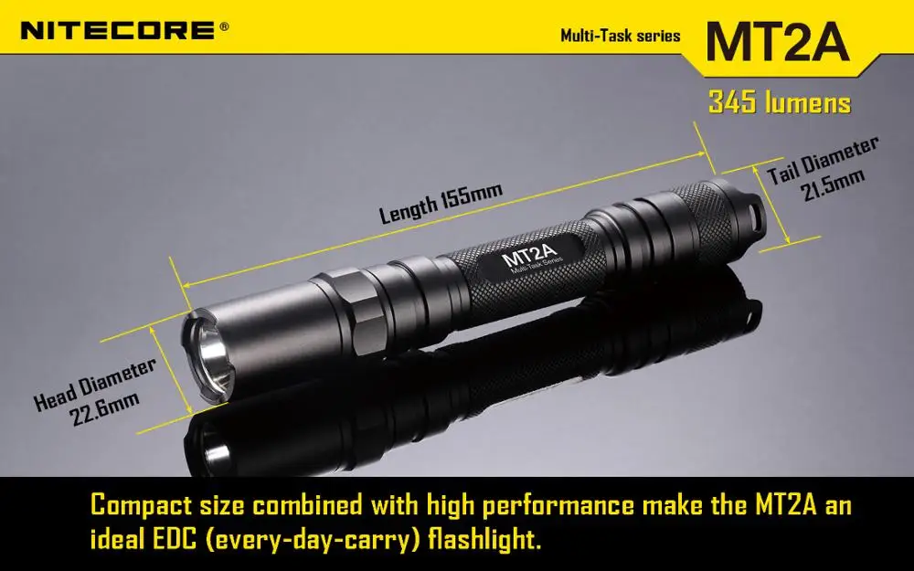Бесплатная доставка распродажа! Фонарик Nitecore MT2A CREE XP G R5 светодиодный фонарик с 3