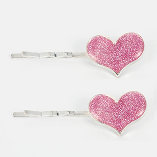 1pair as picture 2 шт./лот, заколки для девочек, блестящие заколки в форме сердца, заколки для волос для девочек, аксессуары для волос, детские заколки для волос, головной убор, подарок, головные уборы - Цвет: 1pair as picture