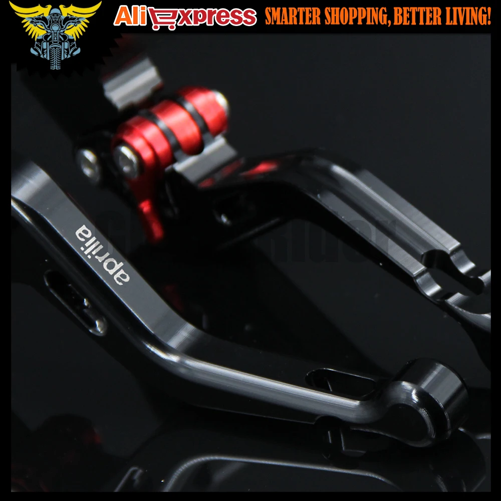 Короткие мотоциклетные рычаги тормоза 8 цветов ЧПУ с двумя пальцами для Aprilia SHIVER /