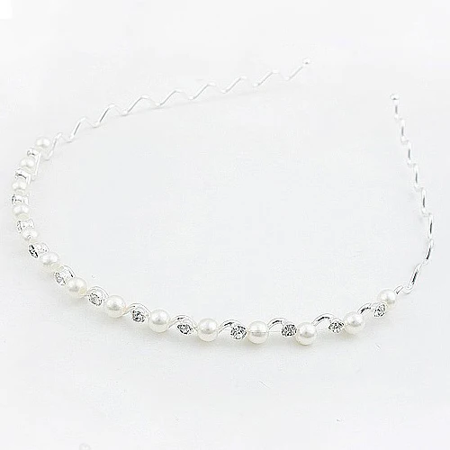 Популярные Элегантные стразы и имитация жемчуга волнистые заколки для волос