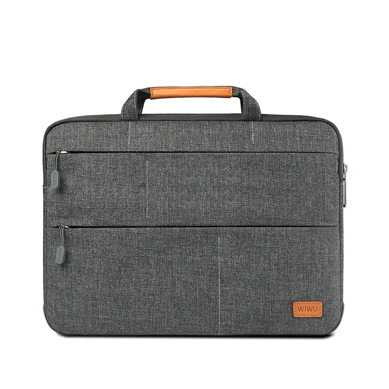 Gray WIWU сумка для ноутбука с магнитной подставкой для нового Macbook 13 дюймов, водонепроницаемый нейлоновый чехол-сумка для Xiaomi Air Pro 15, сумки для ноутбуков - Цвет: Gray