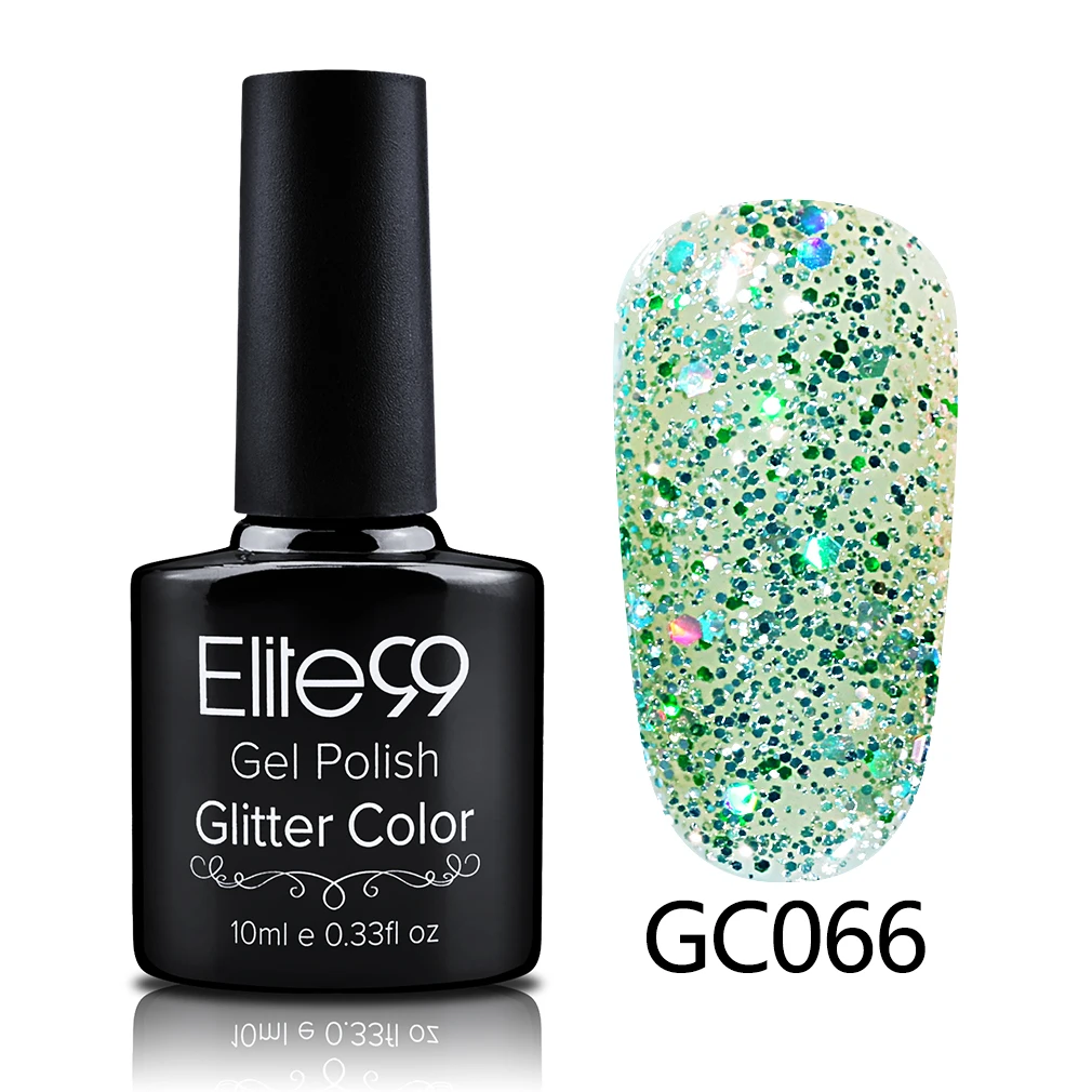 Elite99 10 мл Soak Off Diamond гель УФ гель для ногтей с блестками Лак Блеск геллак нужно УФ лампы клей для ногтей эмаль блёстки гель - Цвет: S-GC066