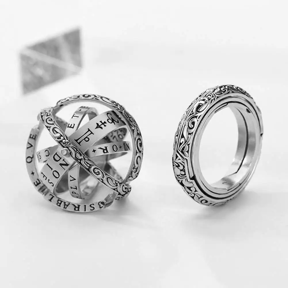 Складное кольцо астрономическая сфера шар кольцо космический палец кольцо пара Любовник Ювелирные изделия Подарки