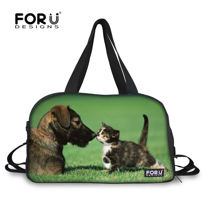 XQ0122T FORUDESIGNS спортивные сумки спортивная сумка для женщин фитнес Kawaii маленький кот Коврик для йоги с принтом сумки спортивные тренировочные сумки на плечо - Цвет: XQ0122T