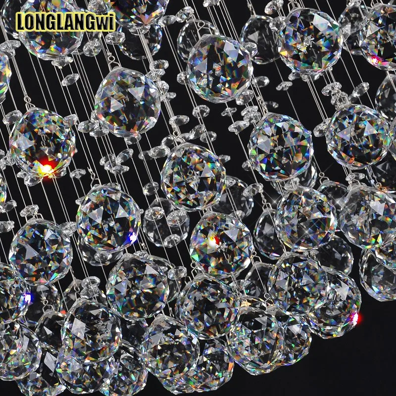 安い 大型 Led 現代 K9 クリスタルシャンデリアランプヴィラペントハウスのためのスパイラルステンレス二重回転クリスタル照明