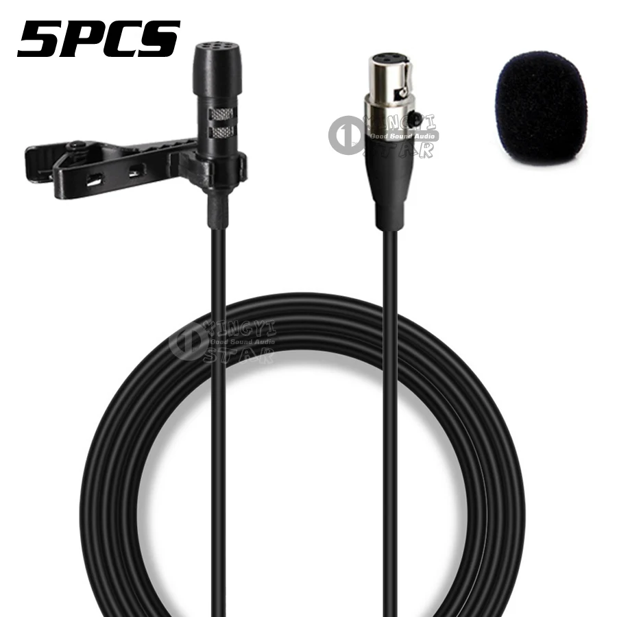 

Mini XLR 3 Pin TA3F Wired Tie on Lapel Collar Clip Microphone Lavalier Mic For SAMSON Wireless Transmitter CB288 CR288 SR55 PXD2