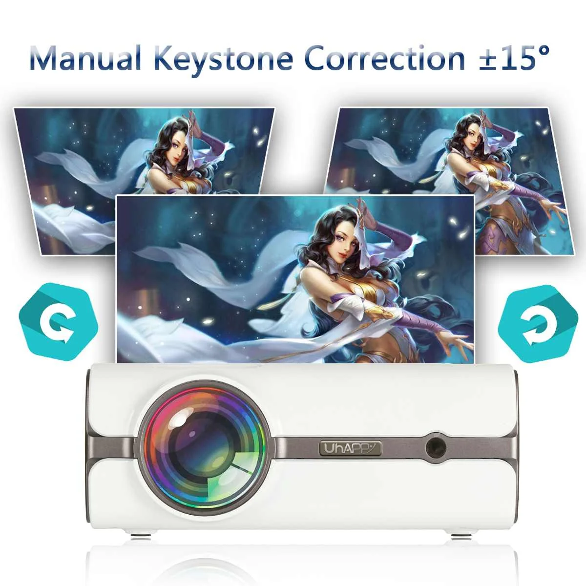 HD 1080 P портативный мини проектор 7500 дома ТЕАТР с внутренним кино USB ТВ HDMI 3D проектор