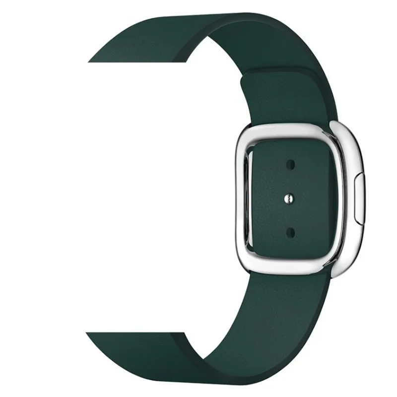 forest green Спортивный ремешок из натуральной кожи для Apple Watch 4, 40 мм, 44 мм, 38 мм, 42 мм, сменный ремешок для iWatch 3, 2, 1 - Цвет ремешка: forest green