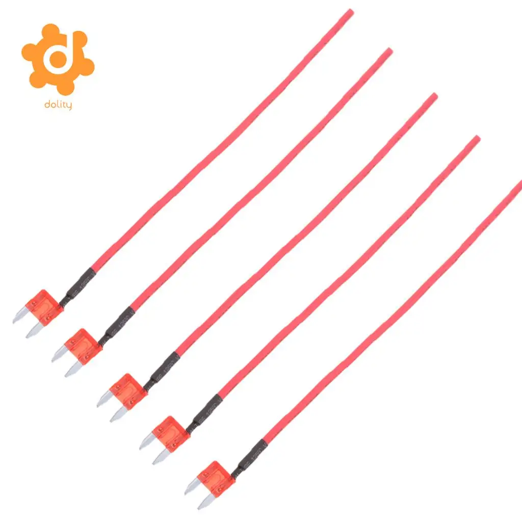 5 шт. мини плавкие предохранители с проводом 16 AWG для автомобилей грузовиков лодок