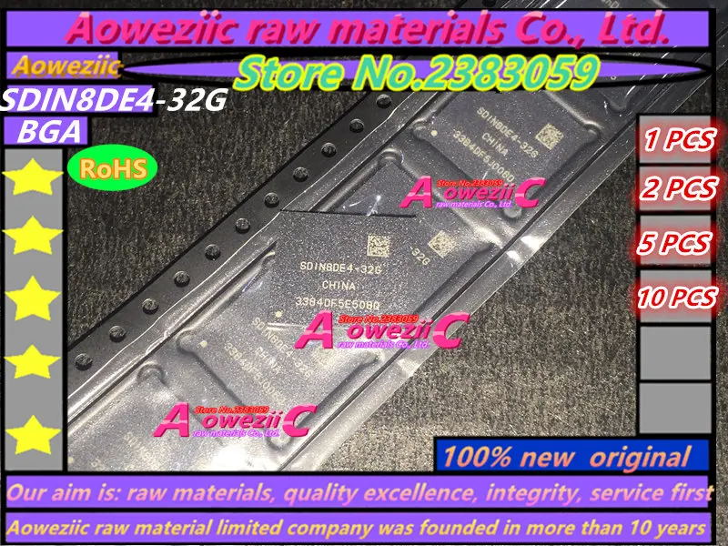 

Aoweziic (1 шт.) (2 шт.) (5 шт.) (10 шт.) 100% Новый оригинальный SDIN8DE4-32G чип памяти BGA 32G