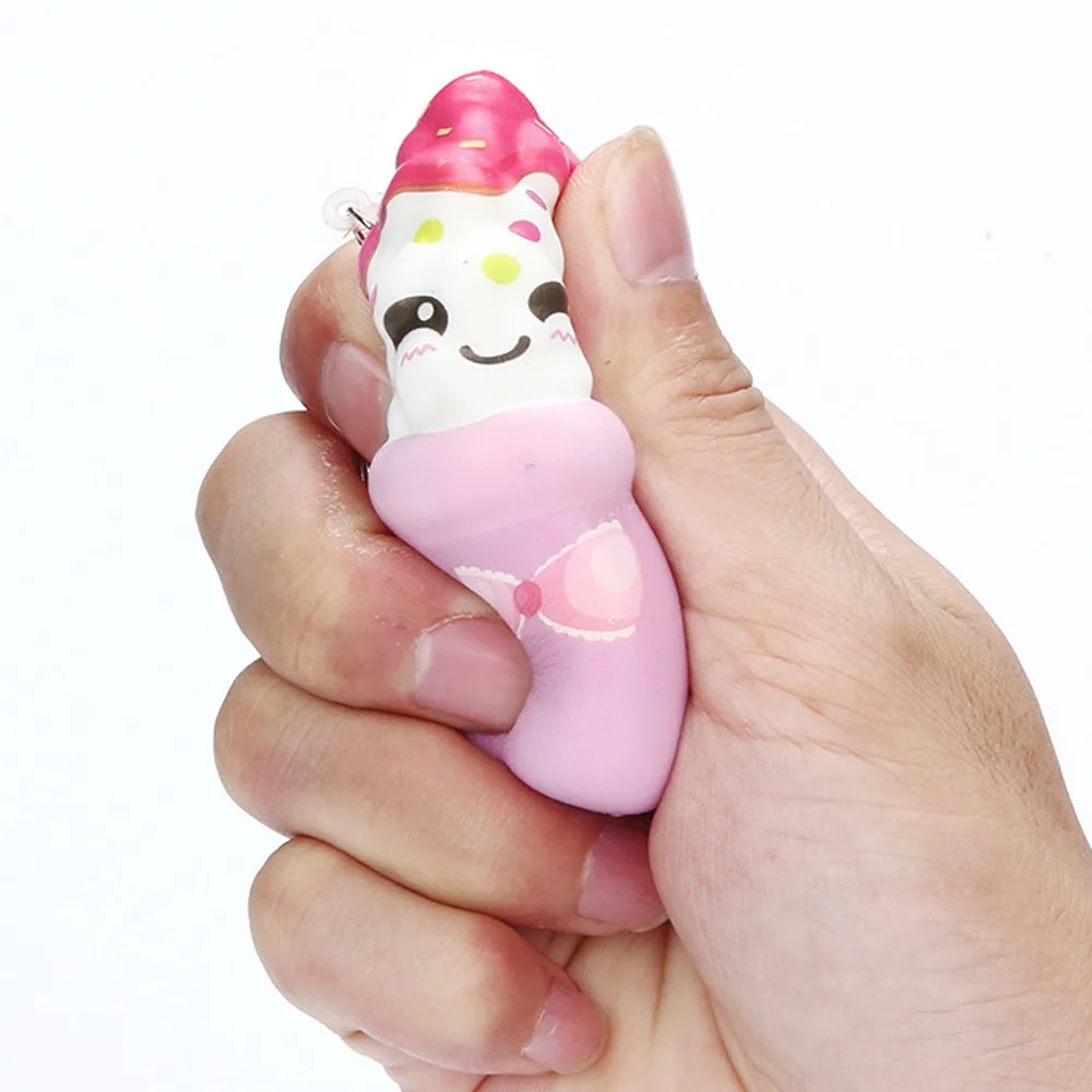 Автомобиль укладки Squishies Kawaii Мороженое замедлить рост крем душистый брелок