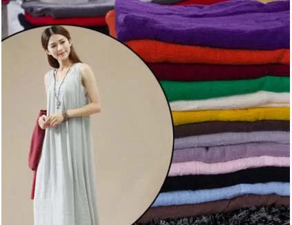 PPCrafts Cotton cloth texture of bamboo cotton Chinese crepe fabric folds linen summer National handmade clothing | Дом и сад