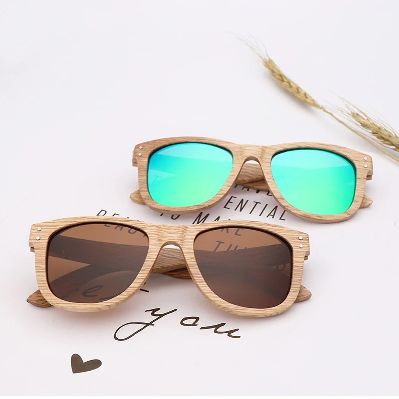 

natural Du wood sunglasses polarized fashion sunglasses women wood bamboo UV400 Retro sunglasses oculos de sol feminino