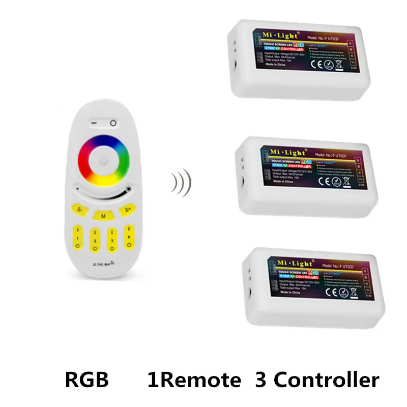 MI светильник DC 12-24 в беспроводной Радиочастотный 2 4G 4-зонный RGB контроллер