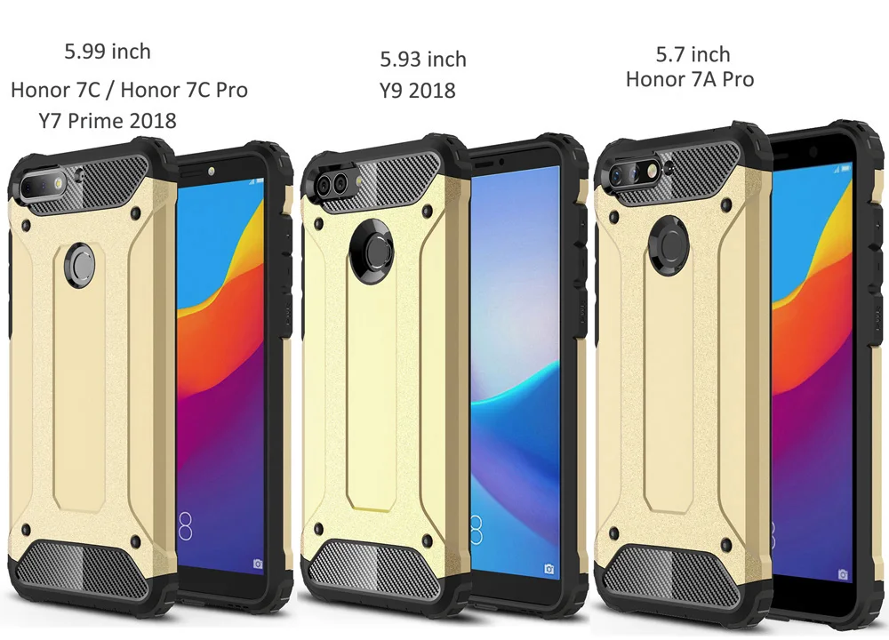 Защитный чехол с защитой от падения для Huawei Honor 7C 7A Pro Y7 Y6 Prime 2018 Y9 2019 Прочный