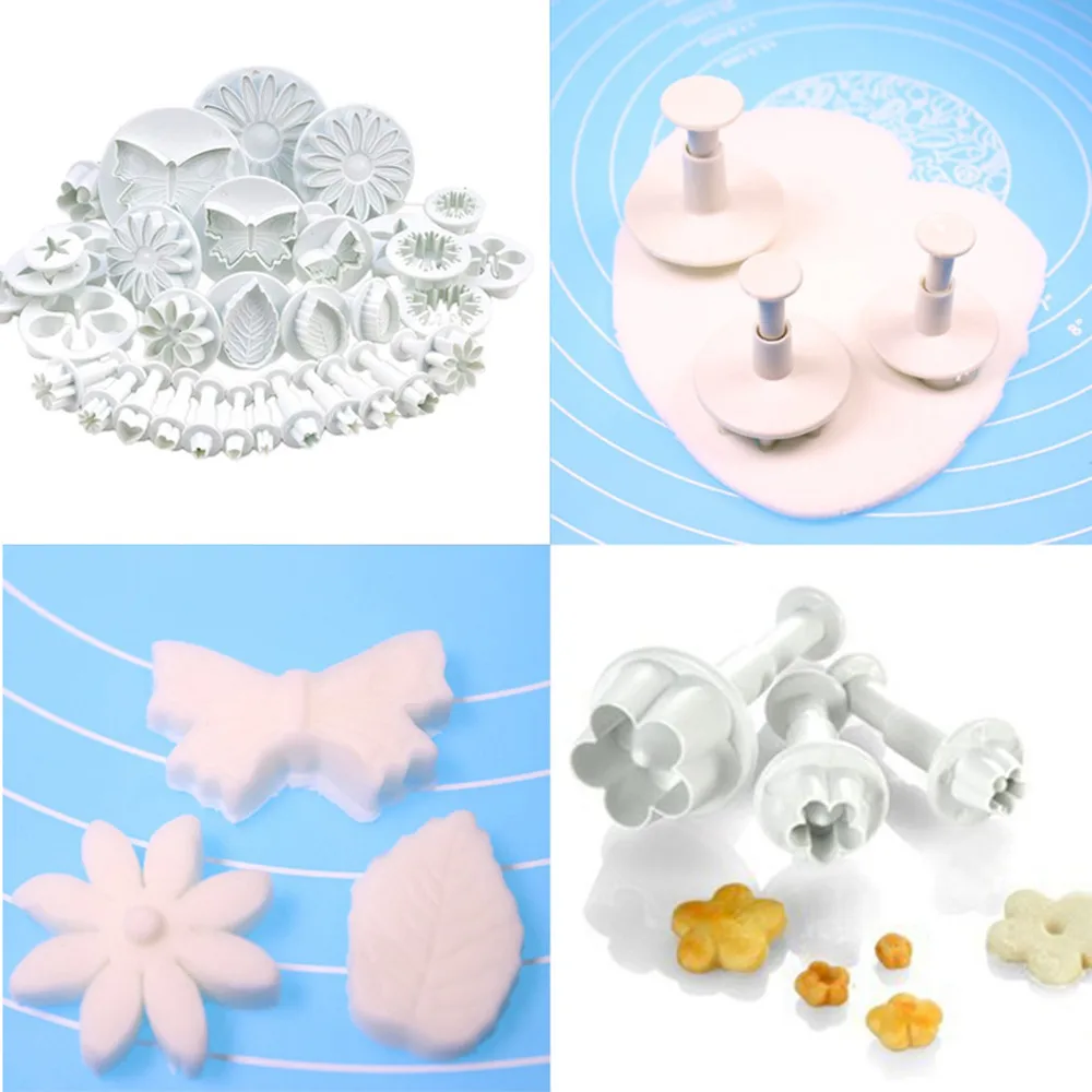 33 шт. DIY 3D Плунжер для сахарной мастики инструменты для резки торта печенья Форма для торта ремесло сахарное ремесло инструменты для украшения торта набор цветов