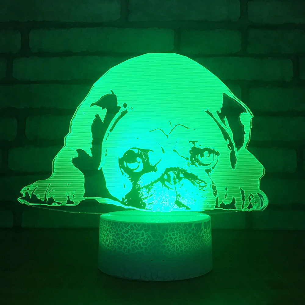 

Puppy 3D LED RGB Night Light 7 Color Change Desk Light Action Figures 068 Boys Girls Christmas Toys