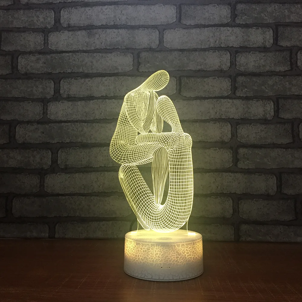 Оптовая продажа новый необычный сенсорный 3d ночник Diy Usb штекер креативный