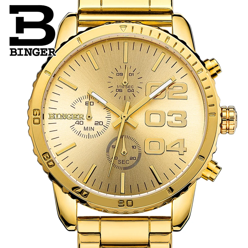 Швейцарские часы бингера мужские роскошные брендовые Кварцевые