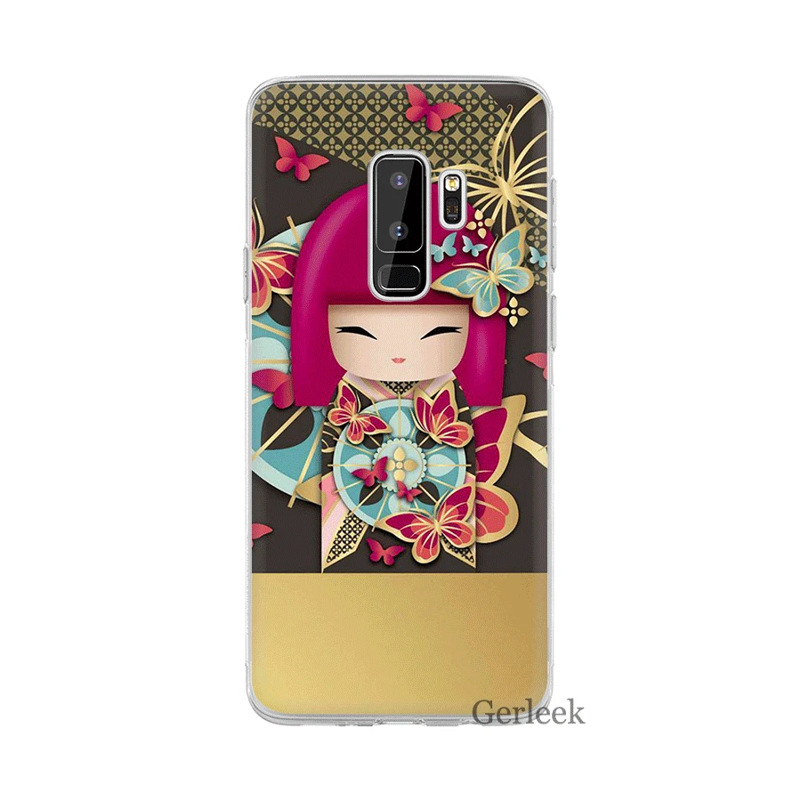 Чехол для телефона с японской куклой Desxz Kawaii Samsung Galaxy A10 A30 A40 A50 A70 M10 M20 M30 Note 8