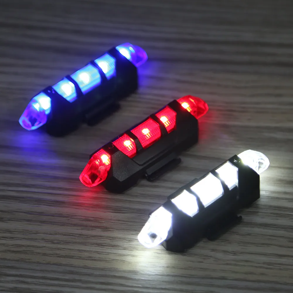Портативный 5 светодиодный USB MTB дорожный велосипед задний фонарь перезаряжаемая Предупреждение ющая велосипедная лампа для фары заднего света велосипедные аксессуары