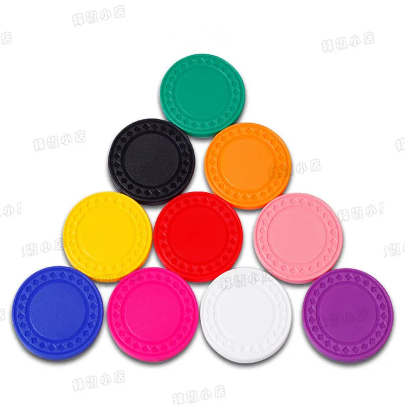 

25Pcs/set No Value Blank Chip Currency, Circular Environmental Protection Plastic Mahjong Mahjong Counting Card