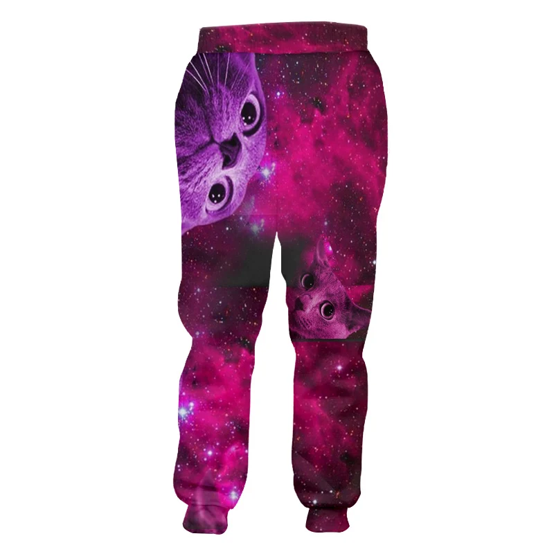 OGKB повседневные брюки мужские длинные свободные 3D с принтом звездная звезда