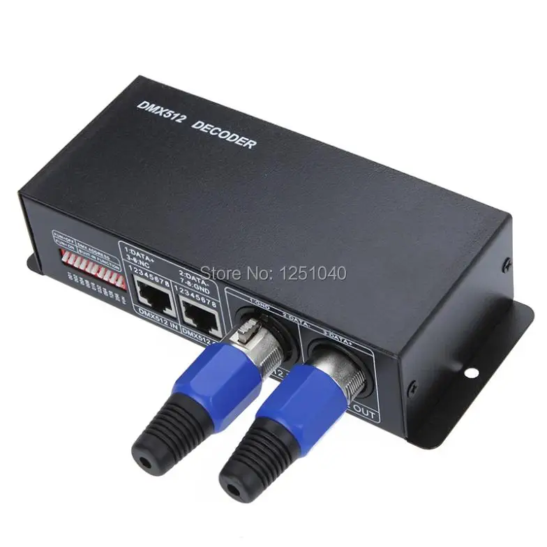 DC 12V 24V 4 канала DMX декодер светодиодный контроллер для RGB 5050 3528 полосы светильник и
