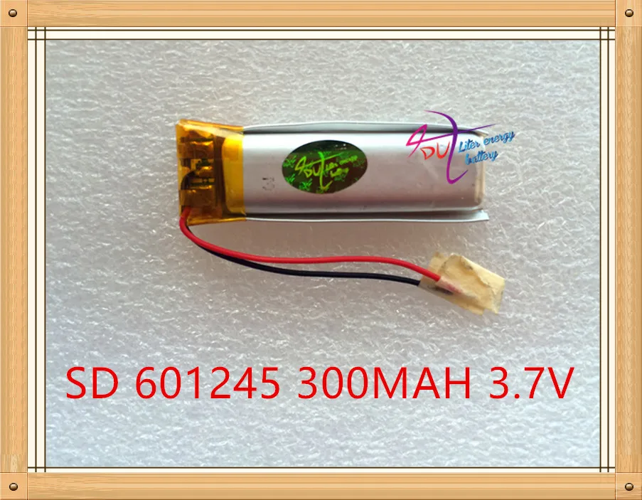 

Polymer battery 300 mah 3.7V 601245 smart home MP3 speakers Li-ion battery for dvr,GPS,mp3,mp4,cell phone,speak