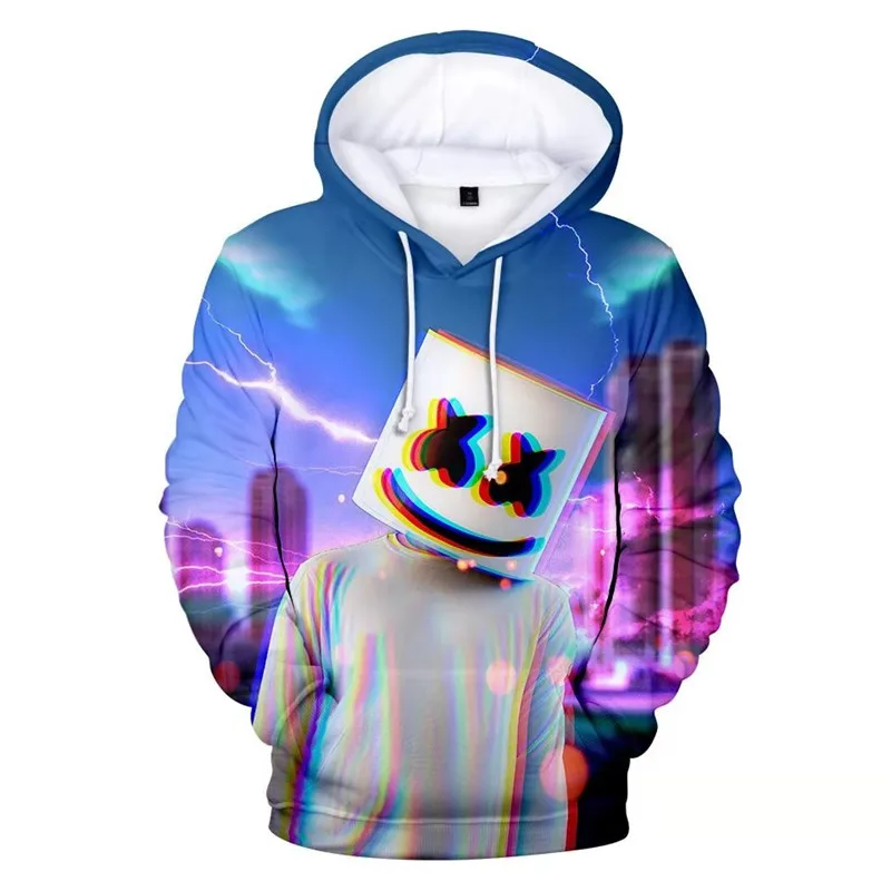 DJ Marshmellow толстовки 8 цветов ZSQH Marshmello новый стиль Топ косплей костюм для детей wo