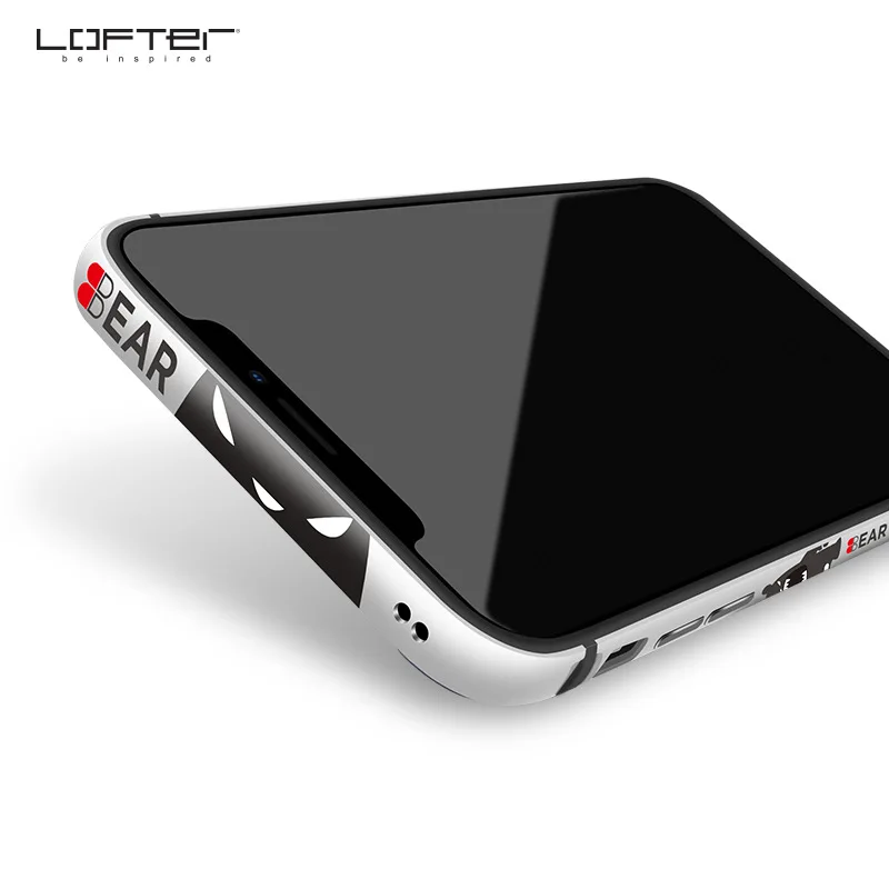 White for XR and 11 Роскошный Модный Алюминиевый металлический бампер для iphone XR мультфильм шаблон защитный щит Рамка для iphone 11 - Цвет: White for XR and 11