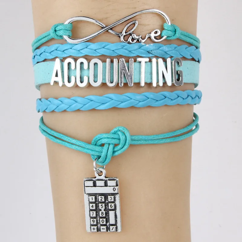 (10 шт./лот) Бесконечность любовь учетный браслет калькулятор Шарм ручной работы