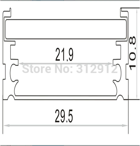 Φ Длинный профиль из алюминиевого сплава 1 м с крышкой пк Для гибких и