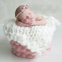 handmade soft blanket 4545cm for photo knitted newborn baby photography backdrop newborn infant fotografia props basket stuffer