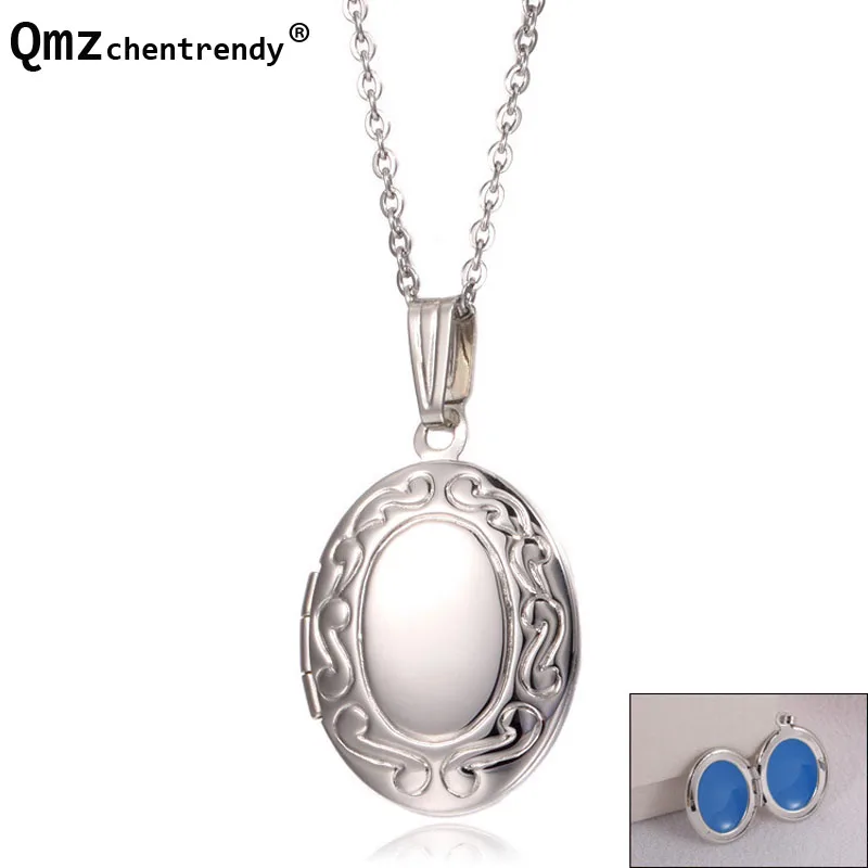 Stainless Steel Openable Keepsake Jewelry Round Shape Photo Frame Locket Real Pendant Necklace For he or she girl XMAS GIFT |