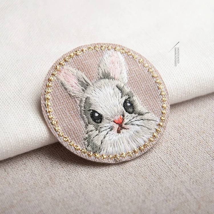 Набор из 3 вышитых животных панды железная нашивка для одежды стикеры глажки